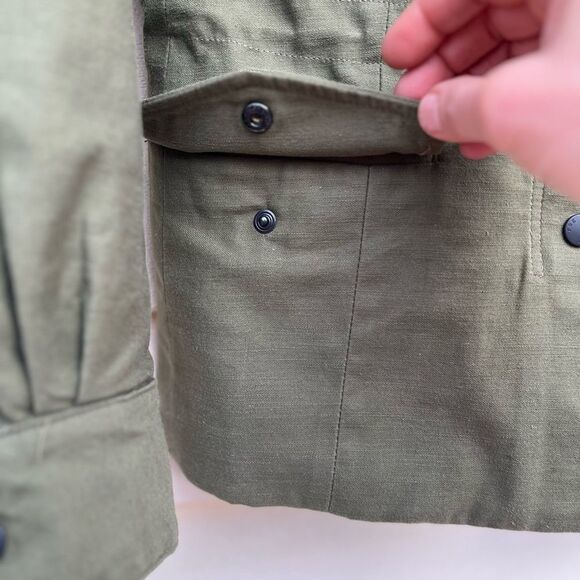 Rag & Bone olive color jacket, front applied pockets, snap closure, drawstring,S - Picture 6 of 16